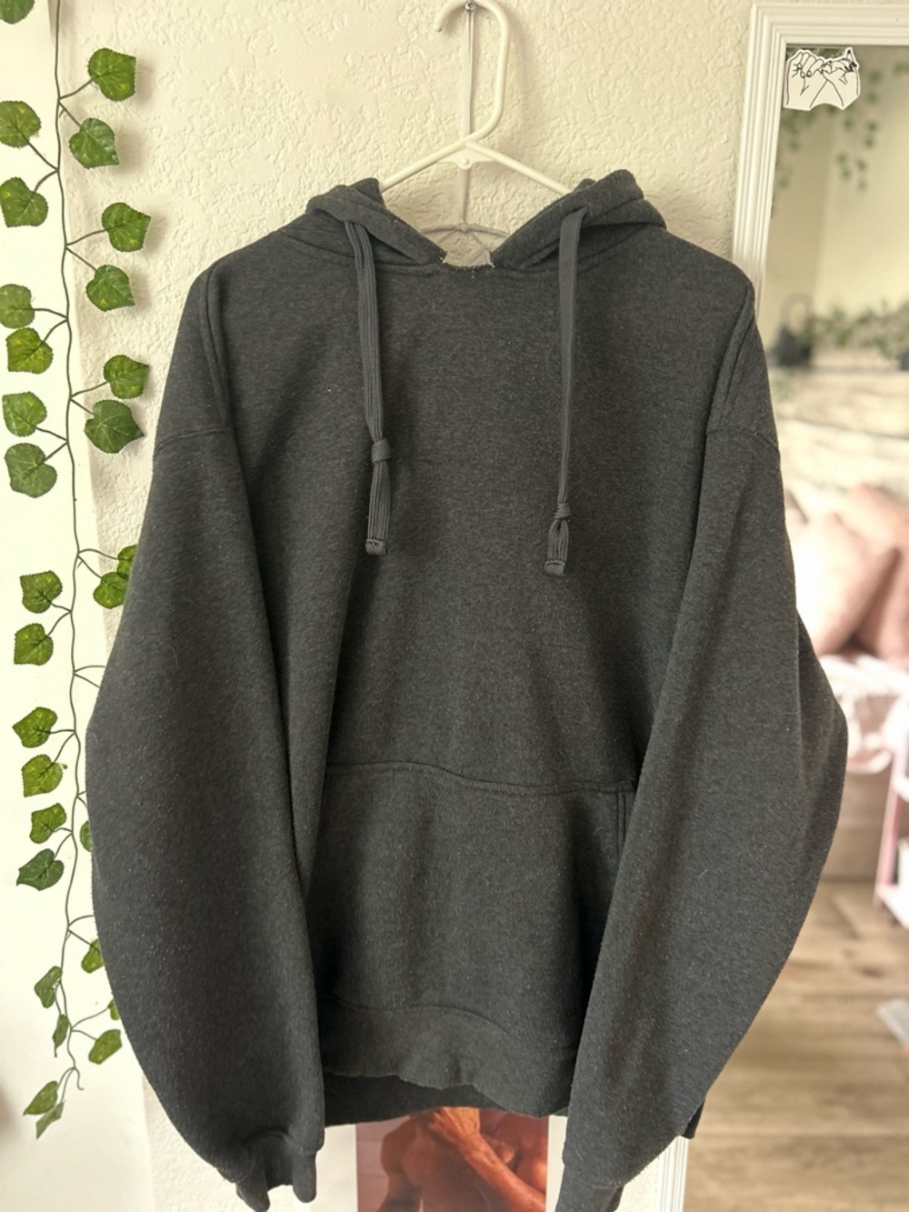Classic Dark Gray Men's Hoodie Sweatshirt